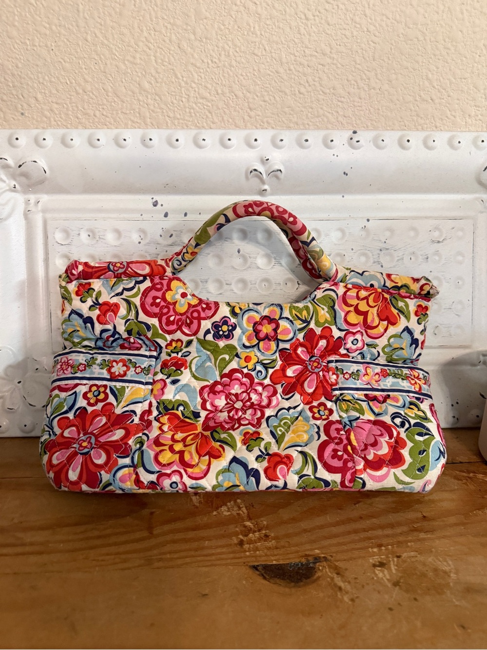 Vera Bradley Gabby Bag Hope Garden Floral Retired 2009 Quilted Satchel Handbag - Picture 1 of 9